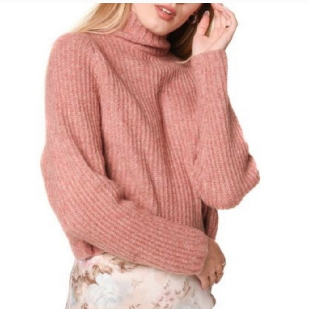 WAYF Marley Tulip Back Mock Neck Sweater. Size L. New with tag - Picture 3 of 9